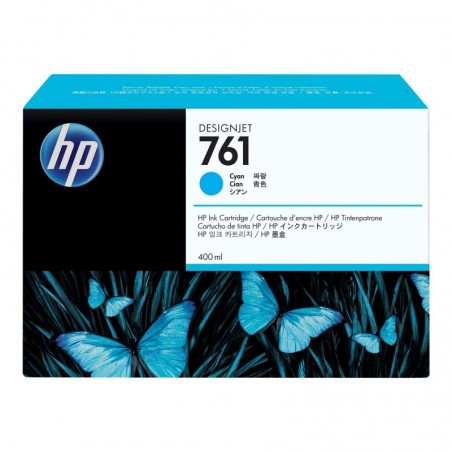 HP 761 original ink cartridge cyan standard capacity 400ml 1-pack HP 761 original ink cartridge cyan standard capacity 400ml 1-pack