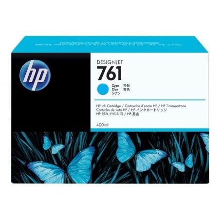 HP 761 original ink cartridge cyan standard capacity 400ml 1-pack HP 761 original ink cartridge cyan standard capacity 400ml 1-pack