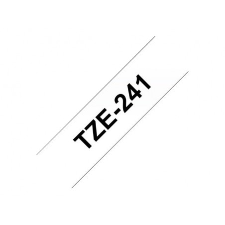 BROTHER TZE241 Brother TZE241 Banda laminata 18 mm BLACK ON WHITE BROTHER TZE241 Brother TZE241 Banda laminata 18 mm BLACK ON WHITE