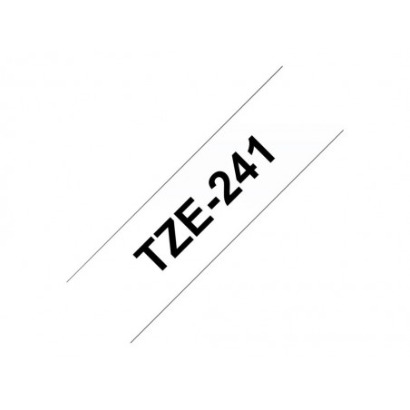 BROTHER TZE241 Brother TZE241 Banda laminata 18 mm BLACK ON WHITE BROTHER TZE241 Brother TZE241 Banda laminata 18 mm BLACK ON WHITE