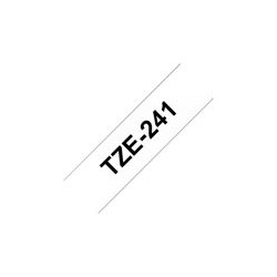 BROTHER TZE241 Brother TZE241 Banda laminata 18 mm BLACK ON WHITE BROTHER TZE241 Brother TZE241 Banda laminata 18 mm BLACK ON WHITE