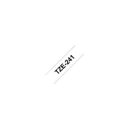 BROTHER TZE241 Brother TZE241 Banda laminata 18 mm BLACK ON WHITE BROTHER TZE241 Brother TZE241 Banda laminata 18 mm BLACK ON WHITE
