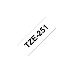 BROTHER TZE251 Brother TZE251 Banda laminata 24mm BLACK ON WHITE BROTHER TZE251 Brother TZE251 Banda laminata 24mm BLACK ON WHITE