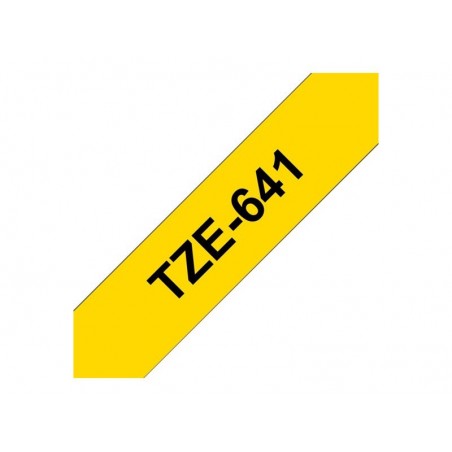 BROTHER TZe641 Taśma Brother 18mm BLACK ON YELLOW BROTHER TZe641 Taśma Brother 18mm BLACK ON YELLOW