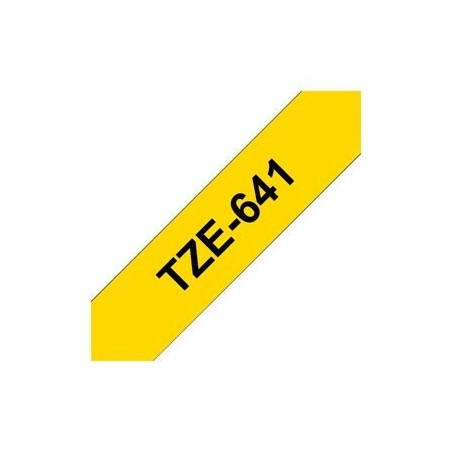 BROTHER TZe641 Taśma Brother 18mm BLACK ON YELLOW BROTHER TZe641 Taśma Brother 18mm BLACK ON YELLOW