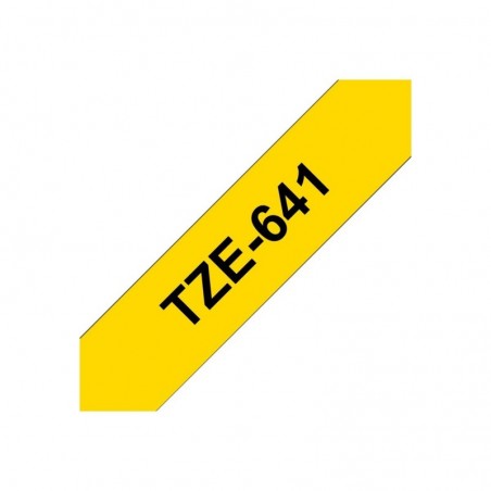 BROTHER TZe641 Taśma Brother 18mm BLACK ON YELLOW BROTHER TZe641 Taśma Brother 18mm BLACK ON YELLOW