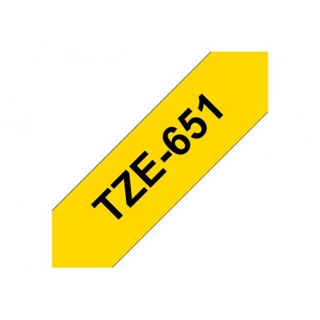 BROTHER TZe651 Taśma Brother 24mm BLACK ON YELLOW BROTHER TZe651 Taśma Brother 24mm BLACK ON YELLOW