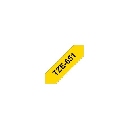 BROTHER TZe651 Taśma Brother 24mm BLACK ON YELLOW BROTHER TZe651 Taśma Brother 24mm BLACK ON YELLOW
