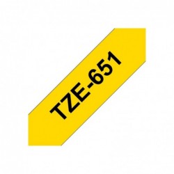 BROTHER TZe651 Taśma Brother 24mm BLACK ON YELLOW BROTHER TZe651 Taśma Brother 24mm BLACK ON YELLOW