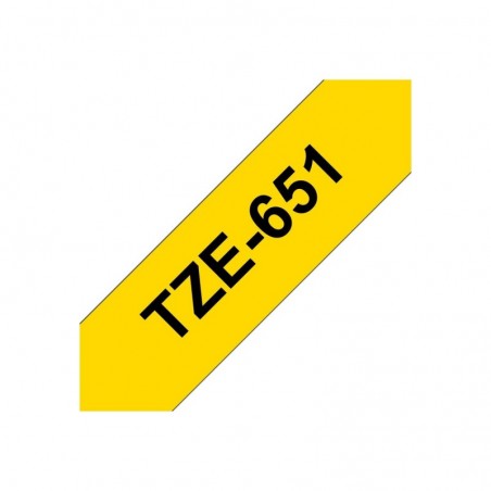 BROTHER TZe651 Taśma Brother 24mm BLACK ON YELLOW BROTHER TZe651 Taśma Brother 24mm BLACK ON YELLOW