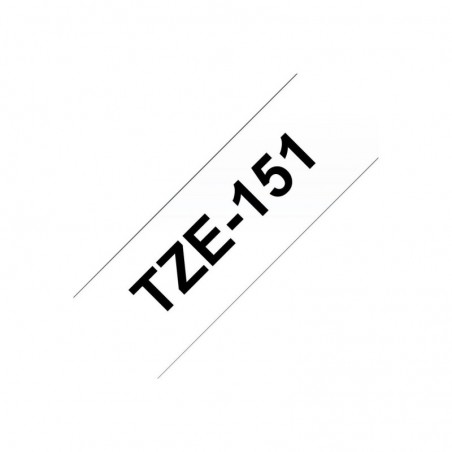 BROTHER TZE151 Taśma Brother 24mm BLACK ON CLEAR BROTHER TZE151 Taśma Brother 24mm BLACK ON CLEAR
