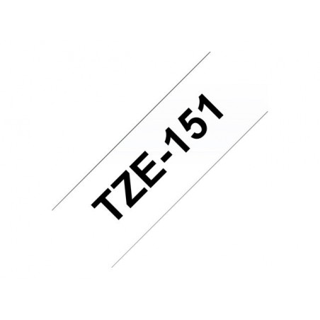 BROTHER TZE151 Taśma Brother 24mm BLACK ON CLEAR BROTHER TZE151 Taśma Brother 24mm BLACK ON CLEAR