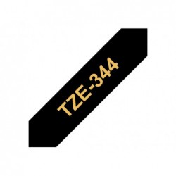 BROTHER TZE344 Taśma Brother 18mm Gold on Black BROTHER TZE344 Taśma Brother 18mm Gold on Black