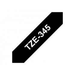 BROTHER TZe345 Taśma Brother 18mm WHITE ON BLACK BROTHER TZe345 Taśma Brother 18mm WHITE ON BLACK