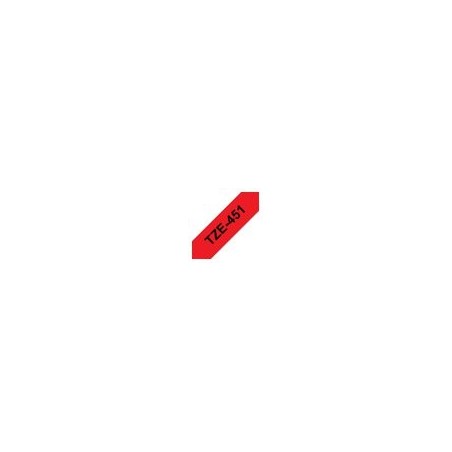 BROTHER TZE451 Taśma Brother 24mm BLACK ON RED BROTHER TZE451 Taśma Brother 24mm BLACK ON RED