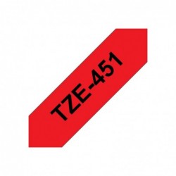 BROTHER TZE451 Taśma Brother 24mm BLACK ON RED BROTHER TZE451 Taśma Brother 24mm BLACK ON RED