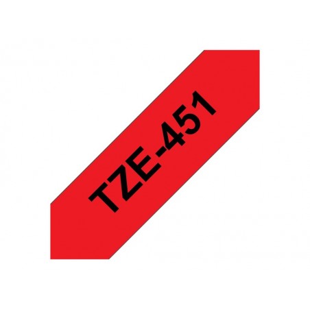 BROTHER TZE451 Taśma Brother 24mm BLACK ON RED BROTHER TZE451 Taśma Brother 24mm BLACK ON RED