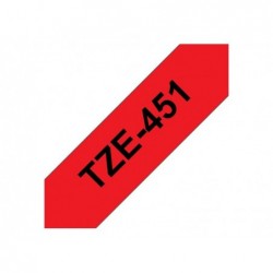 BROTHER TZE451 Taśma Brother 24mm BLACK ON RED BROTHER TZE451 Taśma Brother 24mm BLACK ON RED