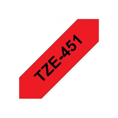 BROTHER TZE451 Taśma Brother 24mm BLACK ON RED BROTHER TZE451 Taśma Brother 24mm BLACK ON RED
