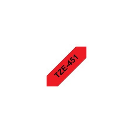 BROTHER TZE451 Taśma Brother 24mm BLACK ON RED BROTHER TZE451 Taśma Brother 24mm BLACK ON RED