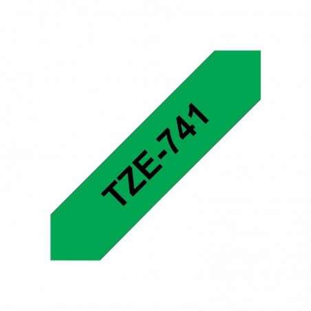 BROTHER TZe741 Taśma Brother 18mm BLACK ON GREEN BROTHER TZe741 Taśma Brother 18mm BLACK ON GREEN