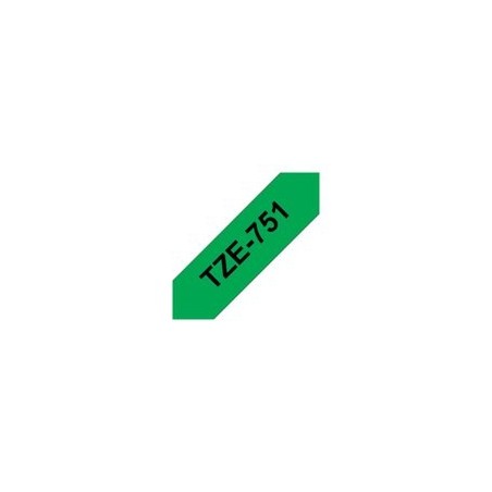 BROTHER TZE751 Taśma Brother 24mm BLACK ON GREEN BROTHER TZE751 Taśma Brother 24mm BLACK ON GREEN