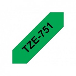BROTHER TZE751 Taśma Brother 24mm BLACK ON GREEN BROTHER TZE751 Taśma Brother 24mm BLACK ON GREEN