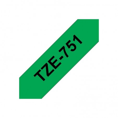 BROTHER TZE751 Taśma Brother 24mm BLACK ON GREEN BROTHER TZE751 Taśma Brother 24mm BLACK ON GREEN