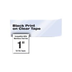 BROTHER TZES151 Taśma Brother 24mm BLACK ON CLEAR ADHESIVE TAPE