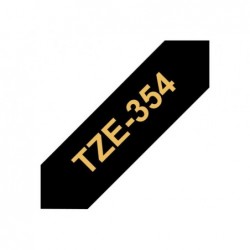BROTHER TZE354 Taśma Brother 24mm Gold on Black BROTHER TZE354 Taśma Brother 24mm Gold on Black