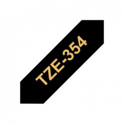 BROTHER TZE354 Taśma Brother 24mm Gold on Black BROTHER TZE354 Taśma Brother 24mm Gold on Black