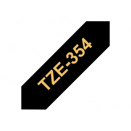 BROTHER TZE354 Taśma Brother 24mm Gold on Black BROTHER TZE354 Taśma Brother 24mm Gold on Black