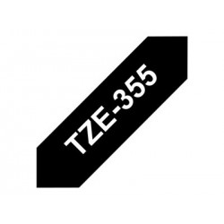 BROTHER TZE355 Taśma Brother 24mm White on Black BROTHER TZE355 Taśma Brother 24mm White on Black