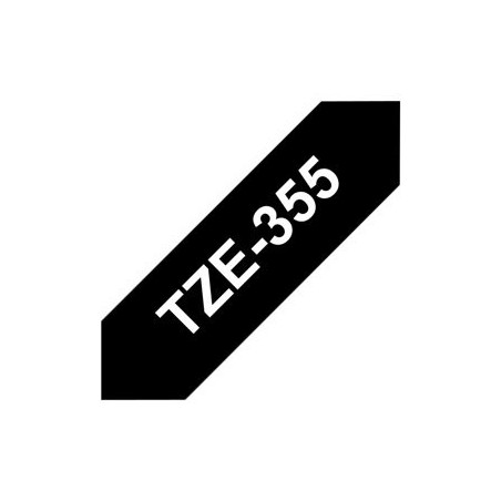 BROTHER TZE355 Taśma Brother 24mm White on Black BROTHER TZE355 Taśma Brother 24mm White on Black