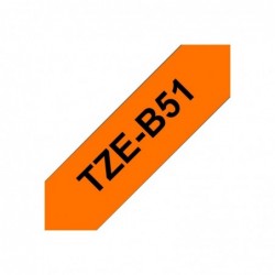 BROTHER TZEB51 Taśma Brother 24mm BLACK ON FLUO. ORANGE BROTHER TZEB51 Taśma Brother 24mm BLACK ON FLUO. ORANGE