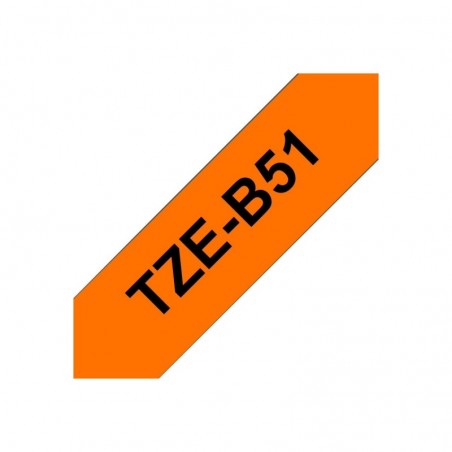 BROTHER TZEB51 Taśma Brother 24mm BLACK ON FLUO. ORANGE BROTHER TZEB51 Taśma Brother 24mm BLACK ON FLUO. ORANGE