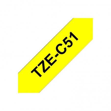 BROTHER TZEC51 Taśma Brother 24mm BLACK ON FLUO. YELLOW BROTHER TZEC51 Taśma Brother 24mm BLACK ON FLUO. YELLOW