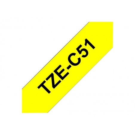BROTHER TZEC51 Taśma Brother 24mm BLACK ON FLUO. YELLOW BROTHER TZEC51 Taśma Brother 24mm BLACK ON FLUO. YELLOW