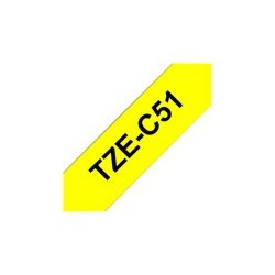 BROTHER TZEC51 Taśma Brother 24mm BLACK ON FLUO. YELLOW BROTHER TZEC51 Taśma Brother 24mm BLACK ON FLUO. YELLOW