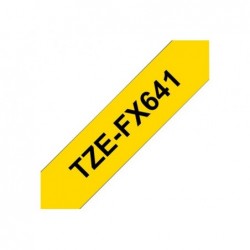 BROTHER TZEFX641 Taśma Brother 18mm BLACK ON YELLOW FLEXIBLE ID BROTHER TZEFX641 Taśma Brother 18mm BLACK ON YELLOW FLEXIBLE ID
