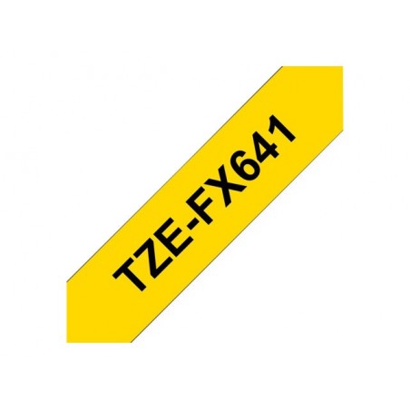 BROTHER TZEFX641 Taśma Brother 18mm BLACK ON YELLOW FLEXIBLE ID BROTHER TZEFX641 Taśma Brother 18mm BLACK ON YELLOW FLEXIBLE ID