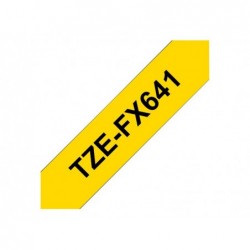 BROTHER TZEFX641 Taśma Brother 18mm BLACK ON YELLOW FLEXIBLE ID BROTHER TZEFX641 Taśma Brother 18mm BLACK ON YELLOW FLEXIBLE ID