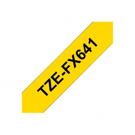BROTHER TZEFX641 Taśma Brother 18mm BLACK ON YELLOW FLEXIBLE ID BROTHER TZEFX641 Taśma Brother 18mm BLACK ON YELLOW FLEXIBLE ID