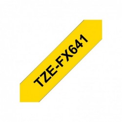 BROTHER TZEFX641 Taśma Brother 18mm BLACK ON YELLOW FLEXIBLE ID BROTHER TZEFX641 Taśma Brother 18mm BLACK ON YELLOW FLEXIBLE ID