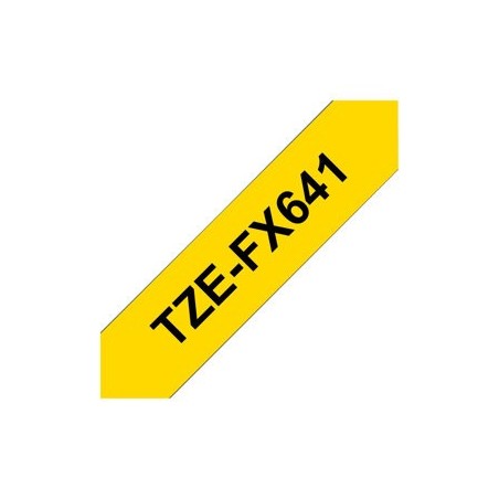 BROTHER TZEFX641 Taśma Brother 18mm BLACK ON YELLOW FLEXIBLE ID BROTHER TZEFX641 Taśma Brother 18mm BLACK ON YELLOW FLEXIBLE ID