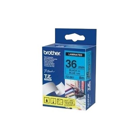 BROTHER TZE561 Taśma Brother TZE561 36mm BLACK ON BLUE BROTHER TZE561 Taśma Brother TZE561 36mm BLACK ON BLUE