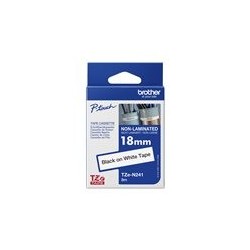 BROTHER TZEN241 Taśma Brother 18mm BLACK ON WHITE NON LAMINATED BROTHER TZEN241 Taśma Brother 18mm BLACK ON WHITE NON LAMINATED