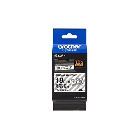 BROTHER TZES141 Taśma Brother 18mm BLACK ON CLEAR ADHESIVE TAPE BROTHER TZES141 Taśma Brother 18mm BLACK ON CLEAR ADHESIVE TAPE