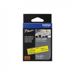 BROTHER FLE6511 21MMX45MM BLCK ON YELL FLAG TAPE BROTHER FLE6511 21MMX45MM BLCK ON YELL FLAG TAPE