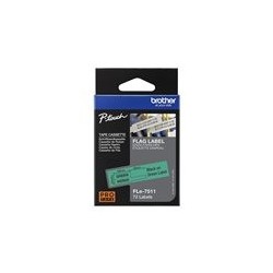 BROTHER FLE7511 21MMX45MM BLACK ON GRN FLAG TAPE